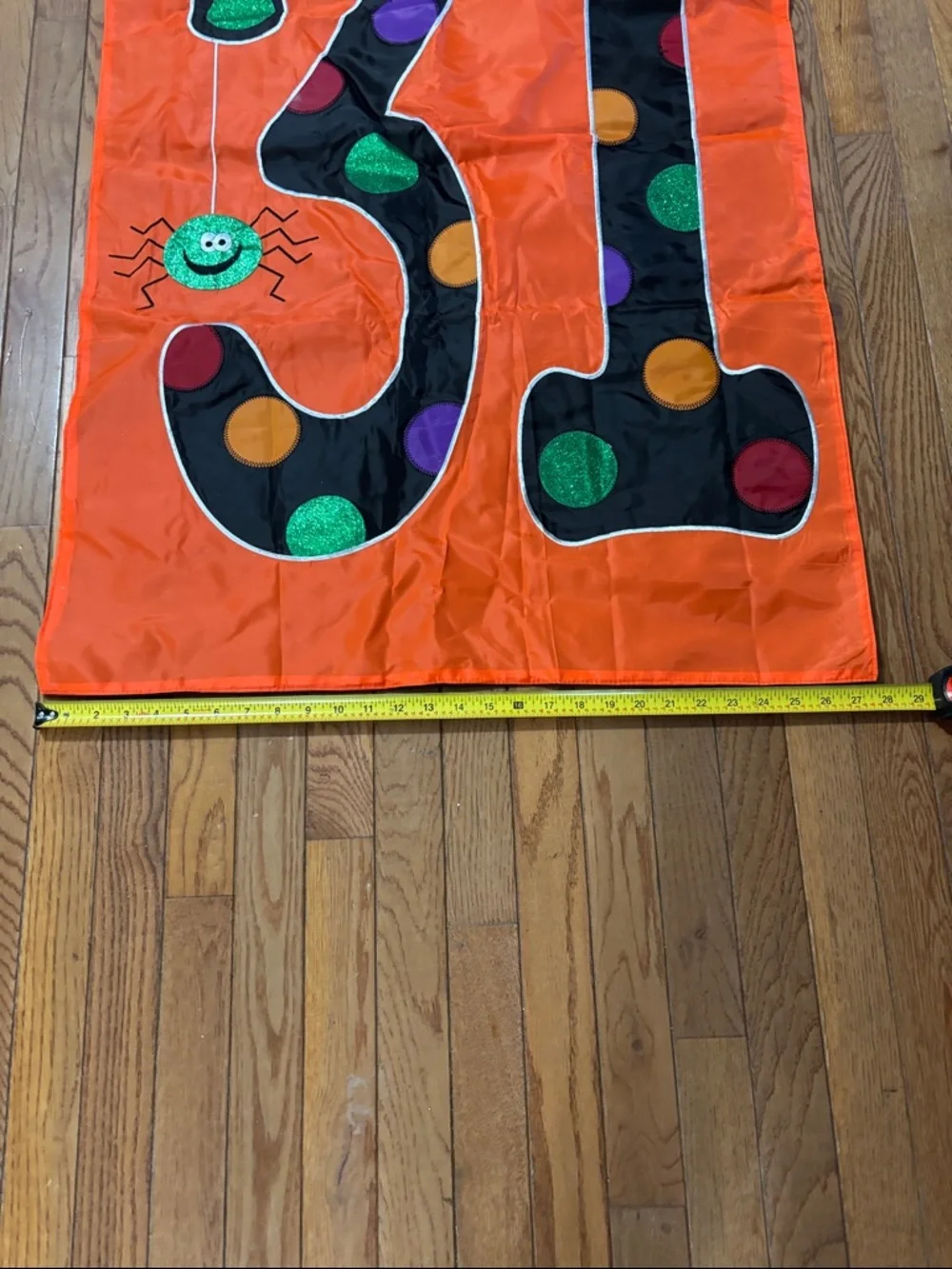 Orange Halloween 'October 31' Decorative Flag - Unbranded